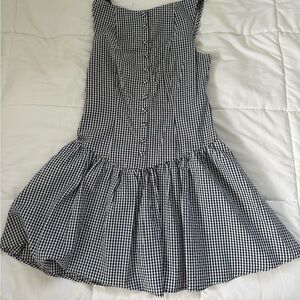 Wild Fable Black and White Gingham Mini Dress